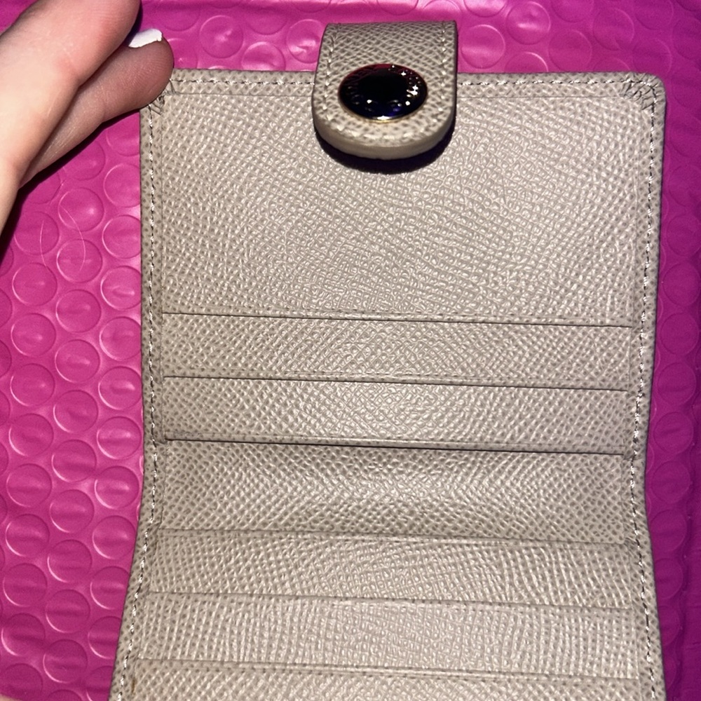 Dooney and Bourke wallet tan/beige with silver hardware, EUC - Picture 4 of 9